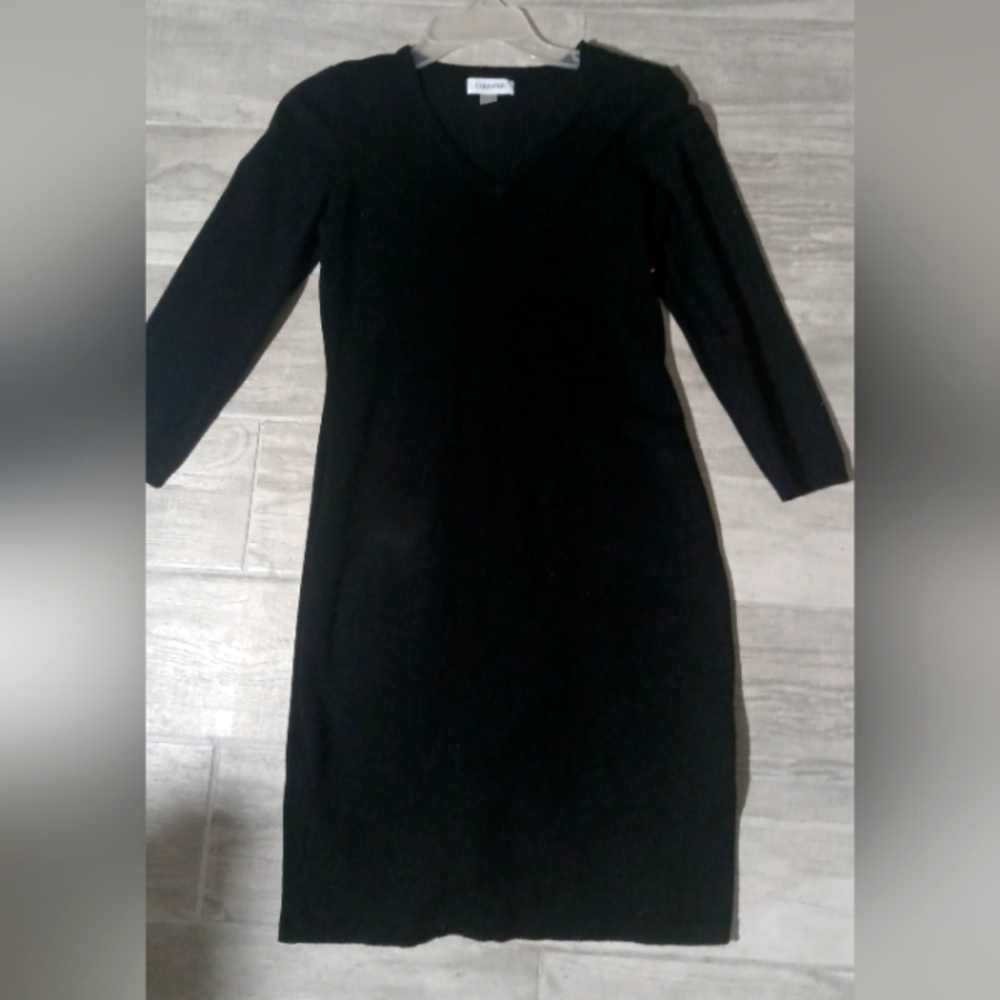Elegant modest black sweater dress for any occasion
